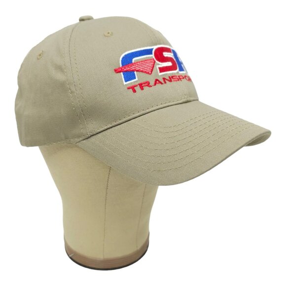 FSR Transport Beige Khaki Adjustable Strapback Cap Trucker Baseball Hat Cotton - Picture 3 of 13